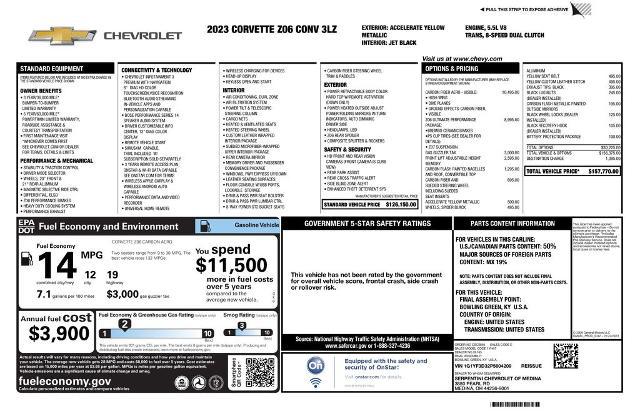 2023 Chevrolet Corvette Z06 RWD Convertible 3LZ for sale in Dover, DE