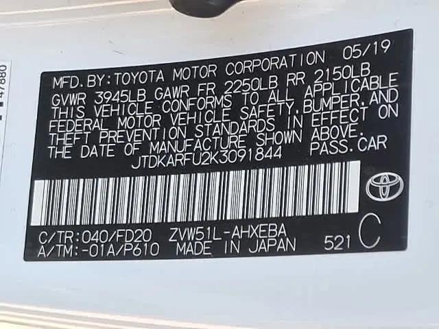2019 Toyota Prius LE