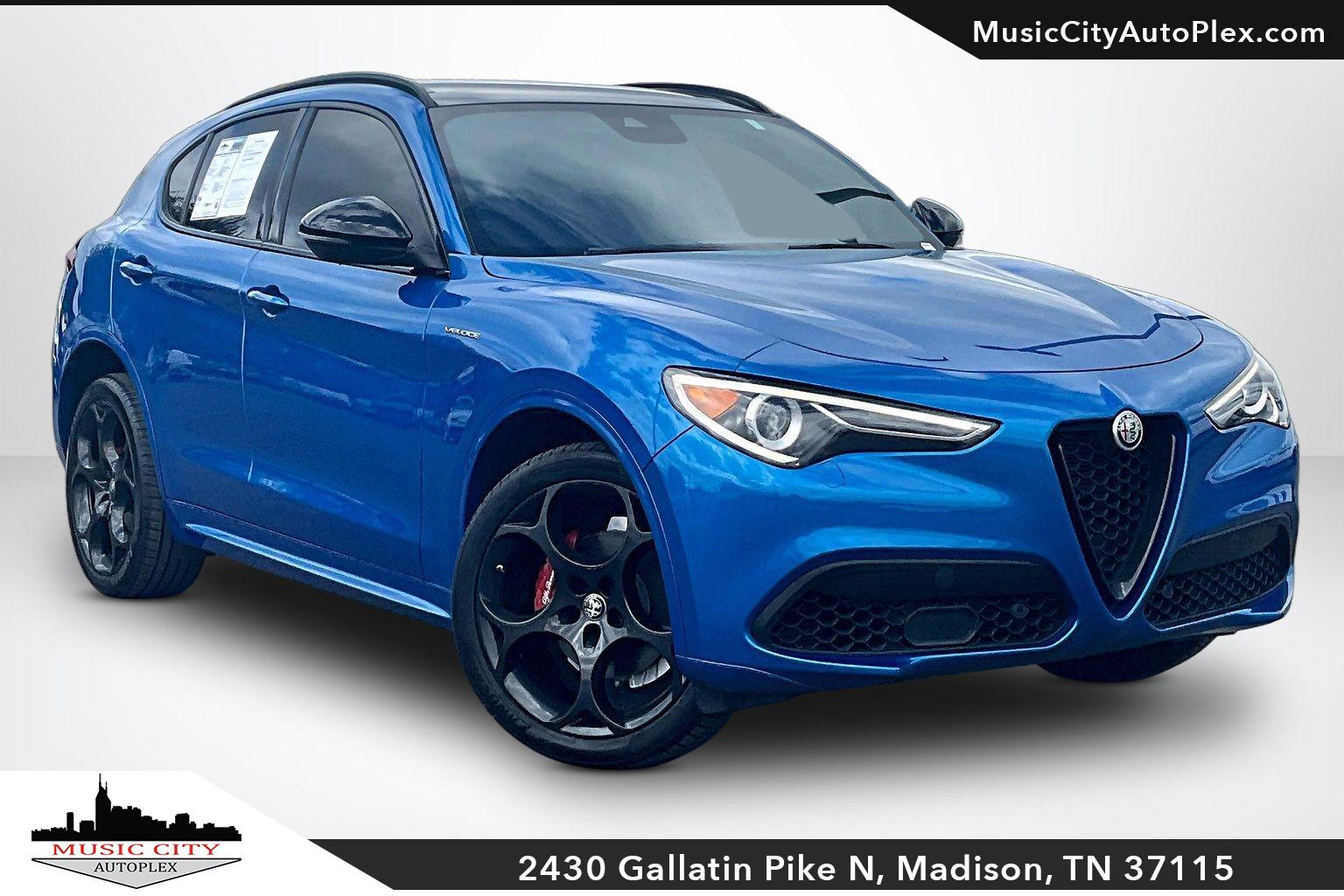Blue 2023 Alfa Romeo Stelvio SUV / Crossover All-Wheel Drive Automatic