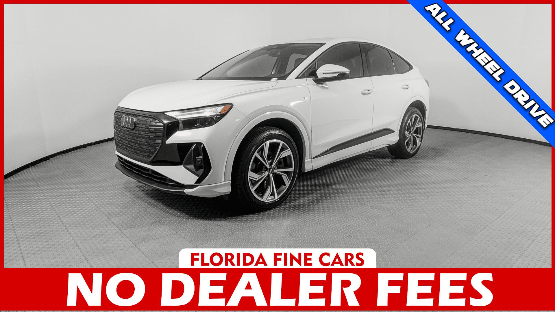 Glacier White Metallic 2023 Audi Q4 e-tron Sportback Sedan All-Wheel Drive Automatic