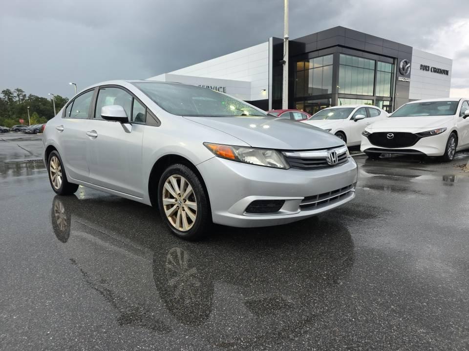 Alabaster Silver Metallic 2012 Honda Civic Sedan Front-Wheel Drive