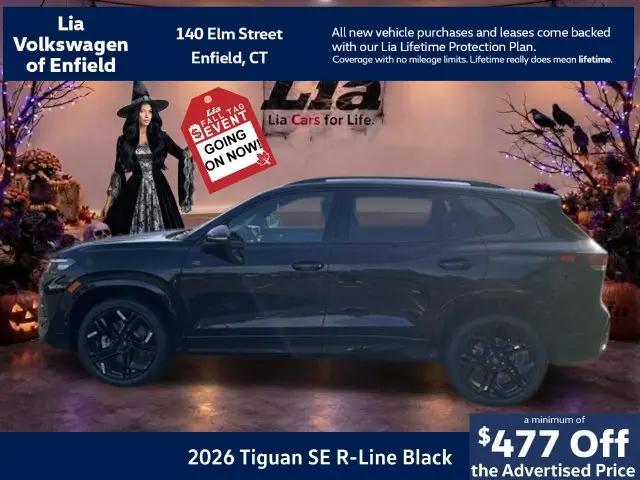 2026 Volkswagen Tiguan SE R-Line Black for sale in Enfield, CT