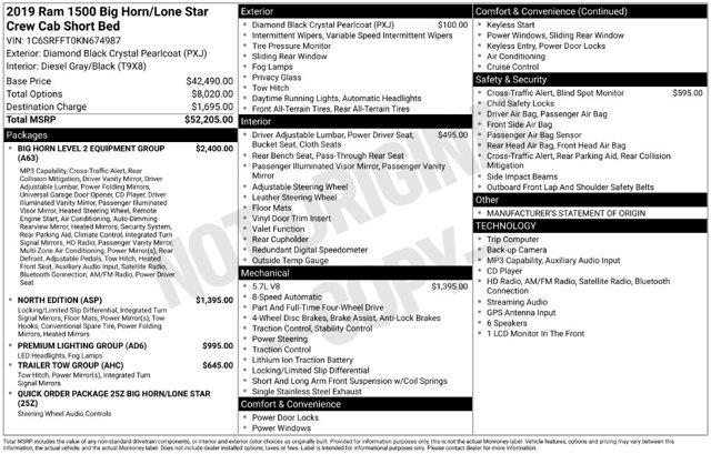 2019 Ram 1500 Big Horn/Lone Star Crew Cab 4x4 57 Box