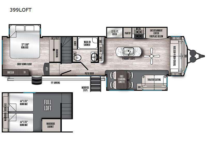 2022 Forest River Sandpiper Destination 399LOFT DESTINATION TRAILER