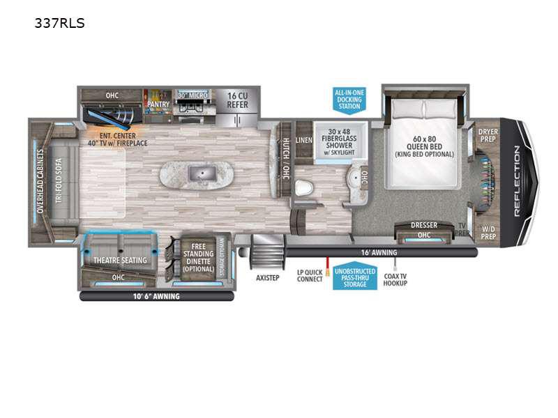 2022 Grand Design REFLECTION 337RLS FIFTH WHEEL