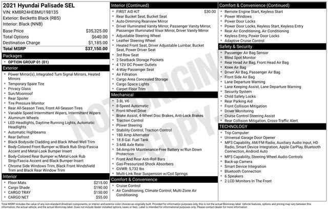 Used 2021 Hyundai Palisade SEL For Sale in Olive Branch, MS