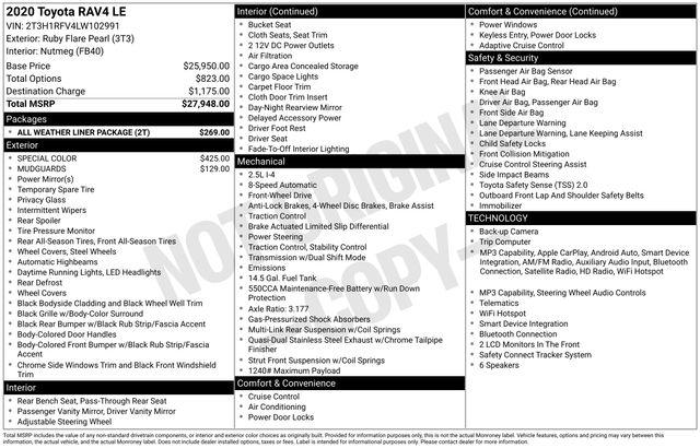2020 Toyota RAV4 LE for sale in Cockeysville, MD