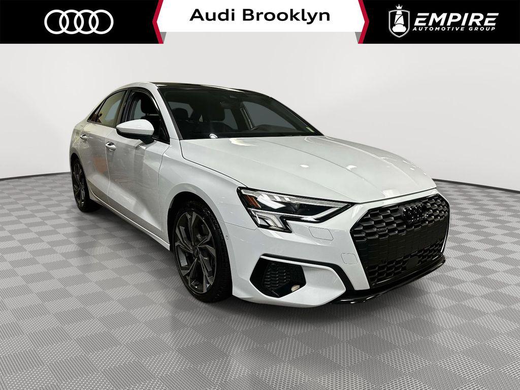 Glacier White Metallic 2023 Audi A3 Sedan All-Wheel Drive Automatic