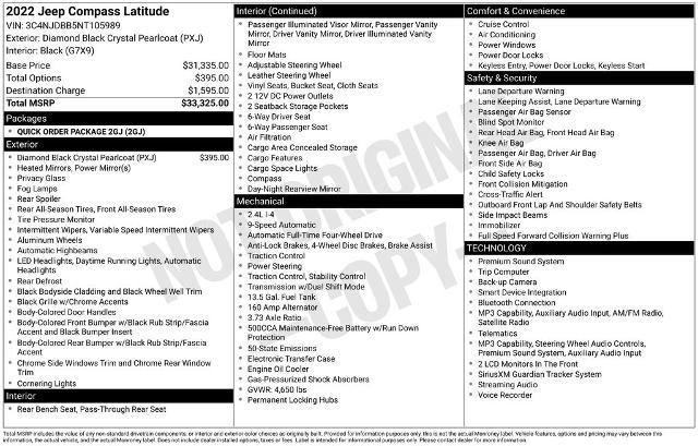 2022 Jeep Compass Latitude 4x4