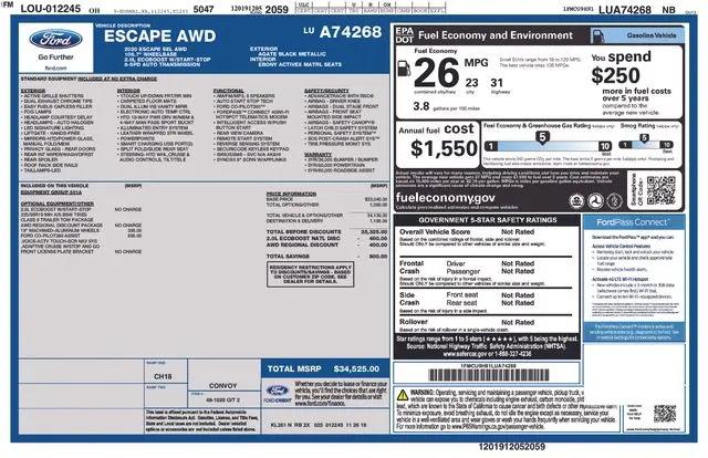 2020 Ford Escape SEL for sale in Norwalk, OH