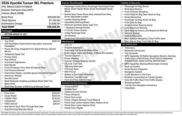 2026 Hyundai Tucson SEL Premium for sale in Willow Grove, PA