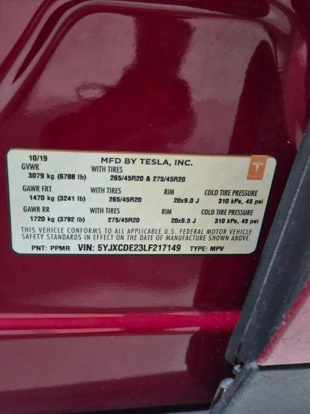 2020 Tesla Model X Long Range Dual Motor All-Wheel Drive