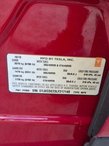 2020 Tesla Model X Long Range Dual Motor All-Wheel Drive