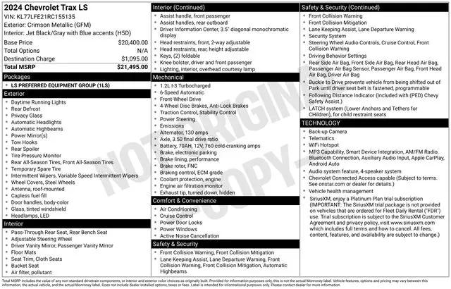 2024 Chevrolet Trax FWD SP