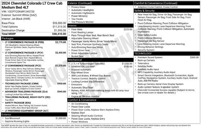 Used 2024 Chevrolet Colorado 4WD LT For Sale in Muscle Shoals, AL
