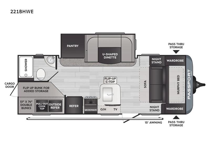 2022 Keystone RV Passport SL Series 221BHWE TRAVEL TRAILER