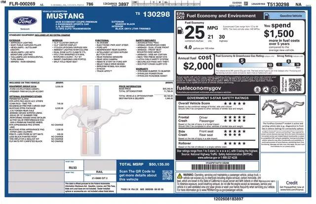 2026 Ford Mustang EcoBoost Premium Fastback