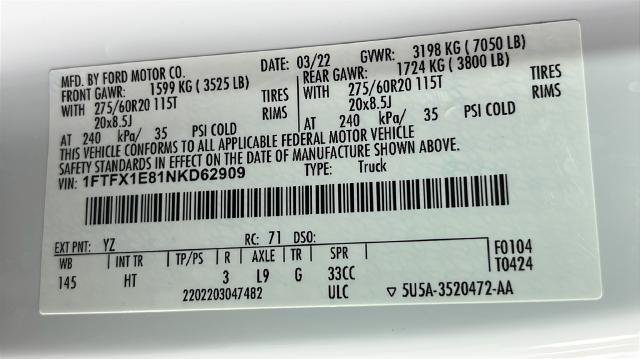 2022 Ford F-150 LARIAT