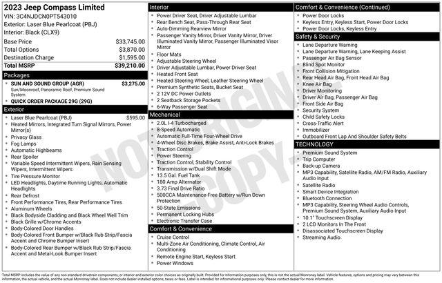 2023 Jeep Compass Limited 4x4