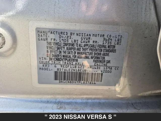 2023 Nissan Versa 1.6 S Xtronic CVT