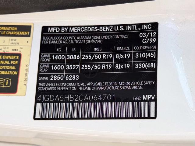 2012 Mercedes-Benz ML 350 4MATIC