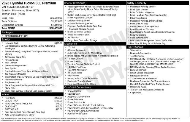 2026 Hyundai Tucson SEL Premium for sale in Willow Grove, PA
