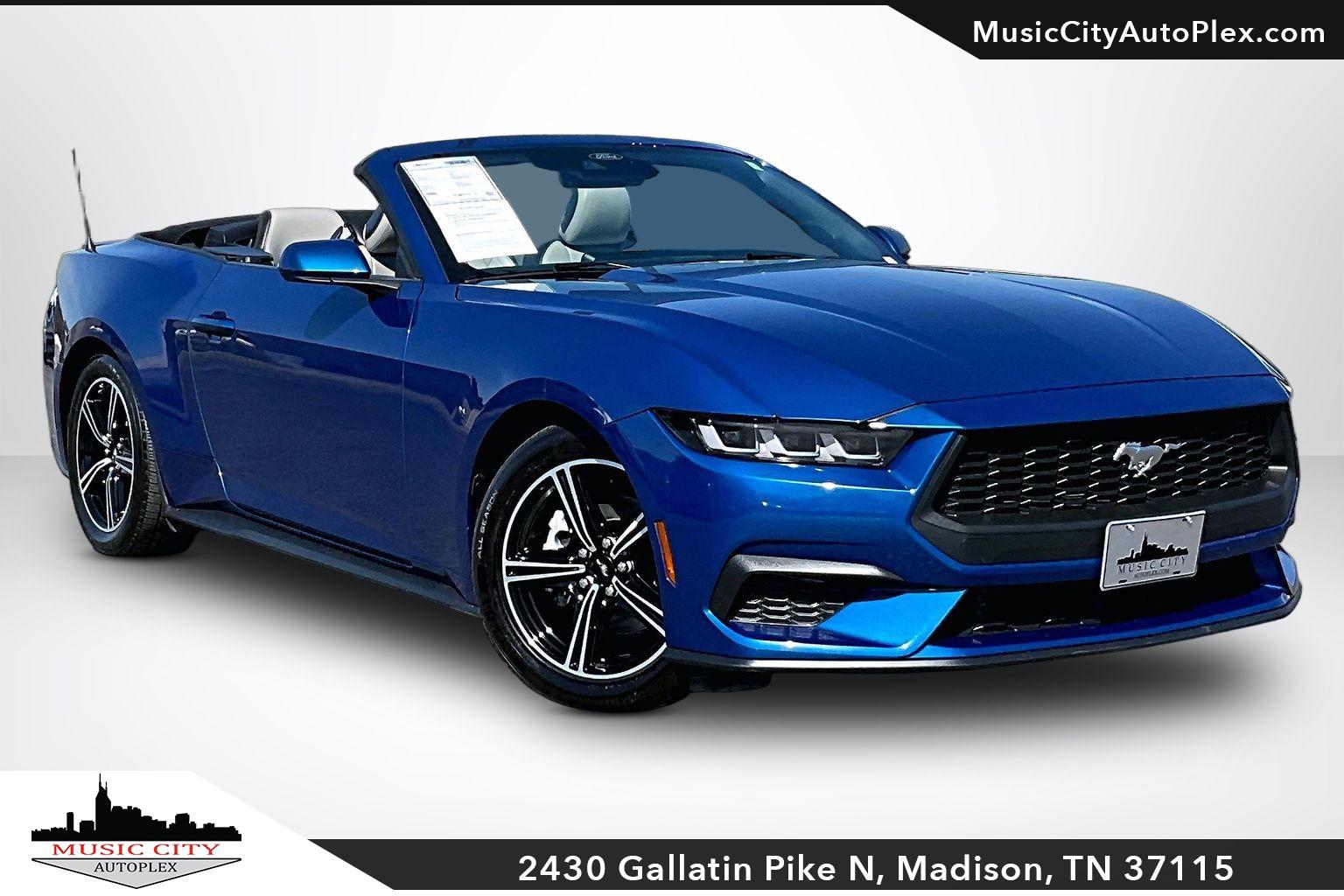 Atlas Blue Metallic 2024 Ford Mustang Convertible Rear-Wheel Drive Automatic
