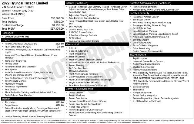 Used 2022 Hyundai Tucson Limited For Sale in Millington, TN