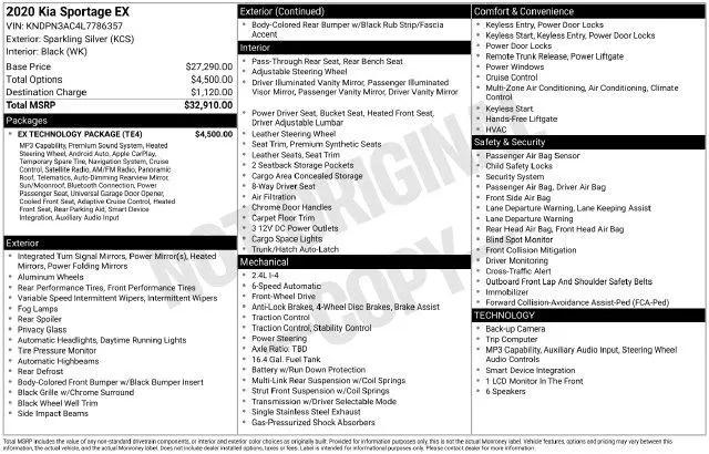 2020 Kia Sportage EX for sale in Sherman, TX