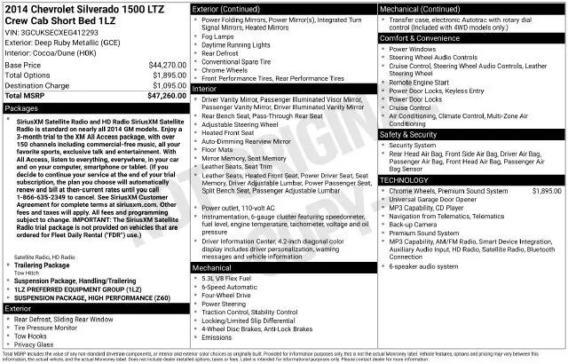 2014 Chevrolet Silverado 1500 LTZ for sale in Norwalk, OH