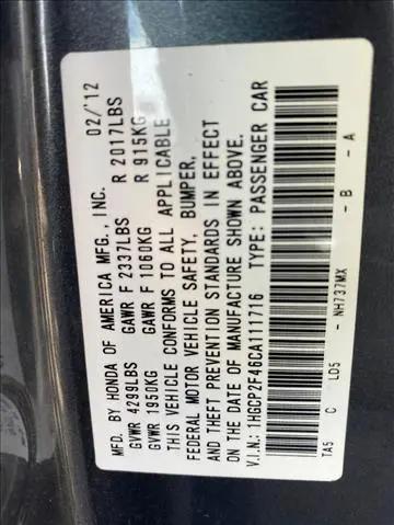 2012 Honda Accord  LX Premium