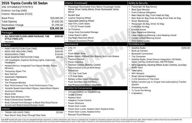 2026 Toyota Corolla SE for sale in Joplin, MO