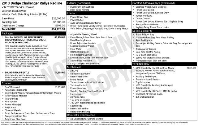 2013 Dodge Challenger Rallye Redline