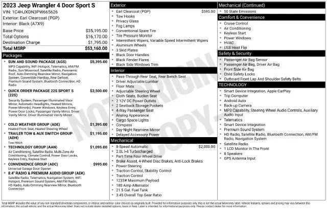 2023 Jeep Wrangler 4-Door Sport S 4x4 for sale in Fort Myers, FL