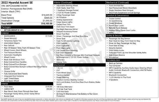 2022 Hyundai Accent SE for sale in Moline, IL