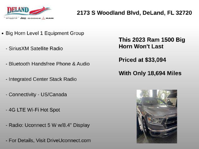 2023 Ram 1500 Big Horn Crew Cab 4x2 57 Box
