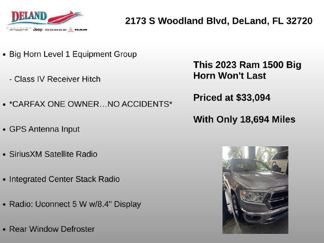 2023 Ram 1500 Big Horn Crew Cab 4x2 57 Box