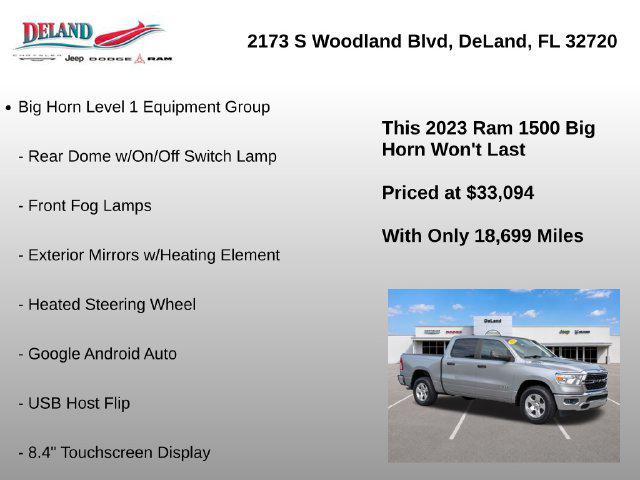 2023 Ram 1500 Big Horn Crew Cab 4x2 57 Box