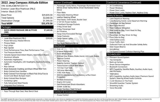 2022 Jeep Compass Altitude FWD for sale in Deland, FL