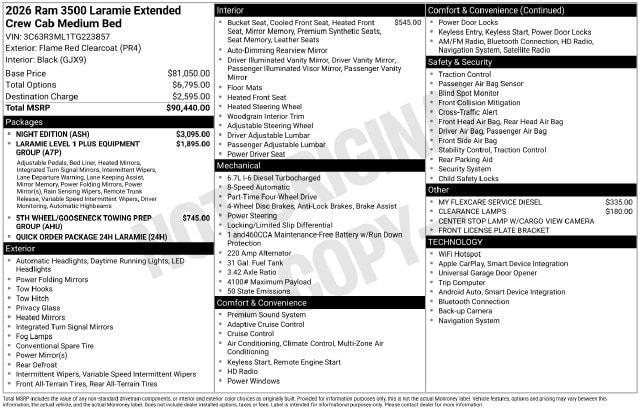 2026 Ram 3500 Laramie Mega Cab 4x4 64 Box