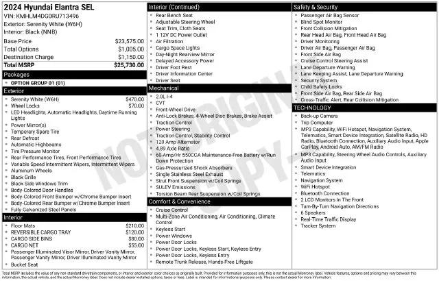 2024 Hyundai Elantra for sale near Norwalk, OH