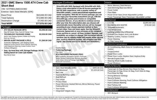 2021 GMC Sierra 1500 AT4 for sale in West Valley City, UT