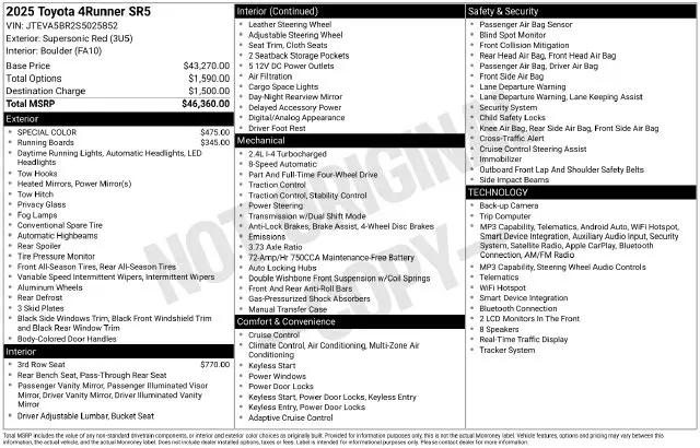 2025 Toyota 4Runner TRD Sport Premium