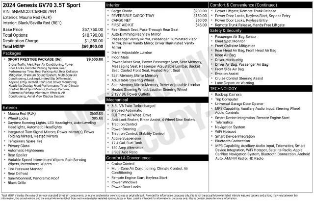 2024 Genesis GV70 3.5T AWD Sport for sale in Fort Myers, FL