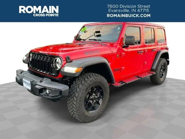 2025 Jeep Wrangler 4-Door Willys 4x4 for sale in Evansville, IN