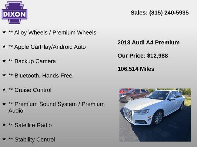 2018 Audi A4 2.0T Ultra Premium