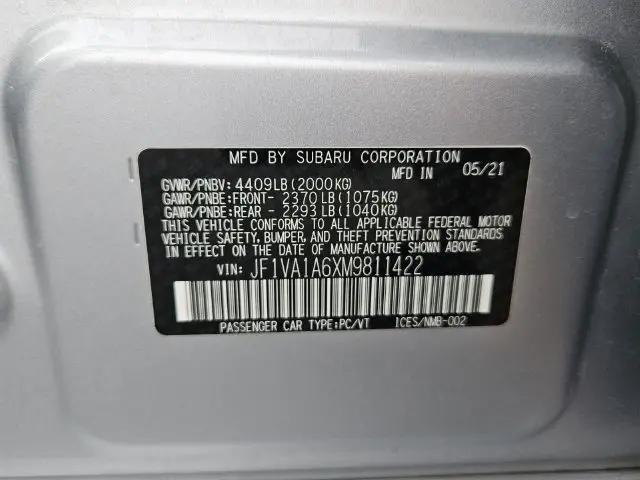 2021 Subaru WRX Standard