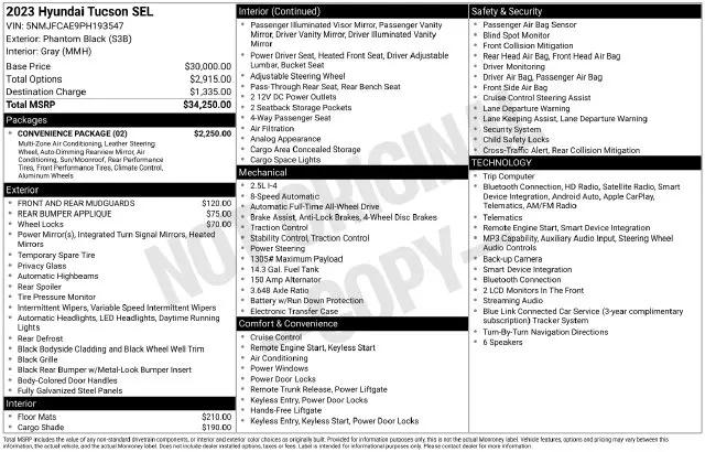 2023 Hyundai Tucson SEL for sale near Norwalk, OH