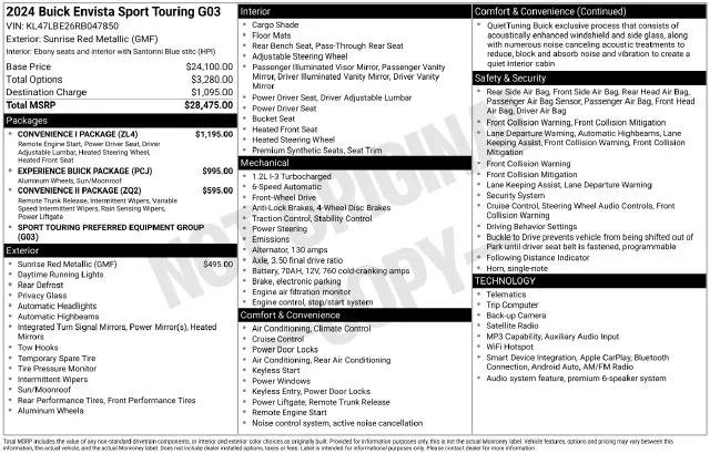 2024 Buick NV Sport Touring FWD