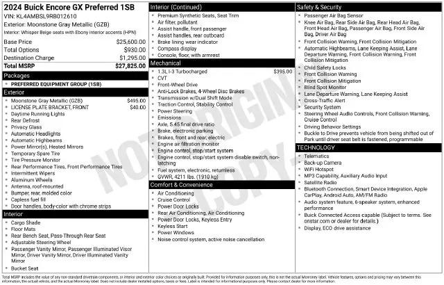 2024 Buick Encore GX Preferred FWD